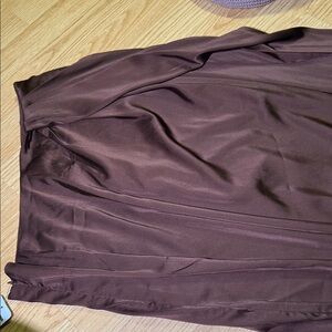 Elegant Brown Wrap Skirt with top